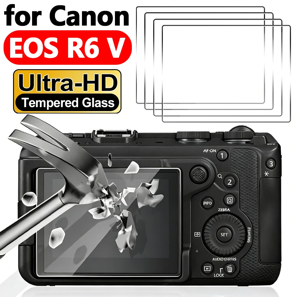 4/3/1PCS Ultra-HD Tempered Glass for Canon EOS R6 V EOS R6V 9H Hardness Anti-Scratch Bubble Free Camera Screen Protectors