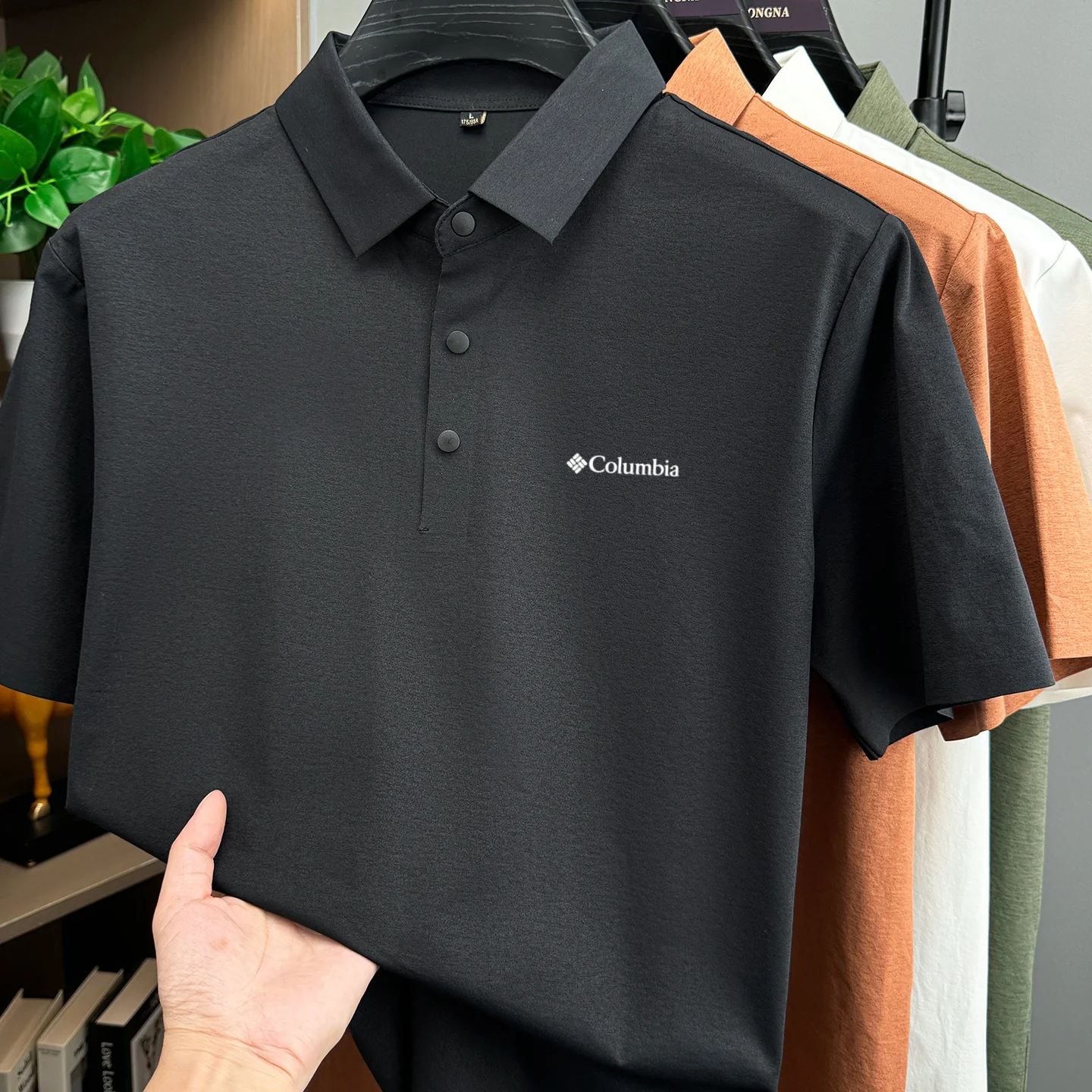 Men's Lapel Polo Shirt Short Sleeve Wrinkle-Free Business Casual Top Premium Quality Designer Style Best Value