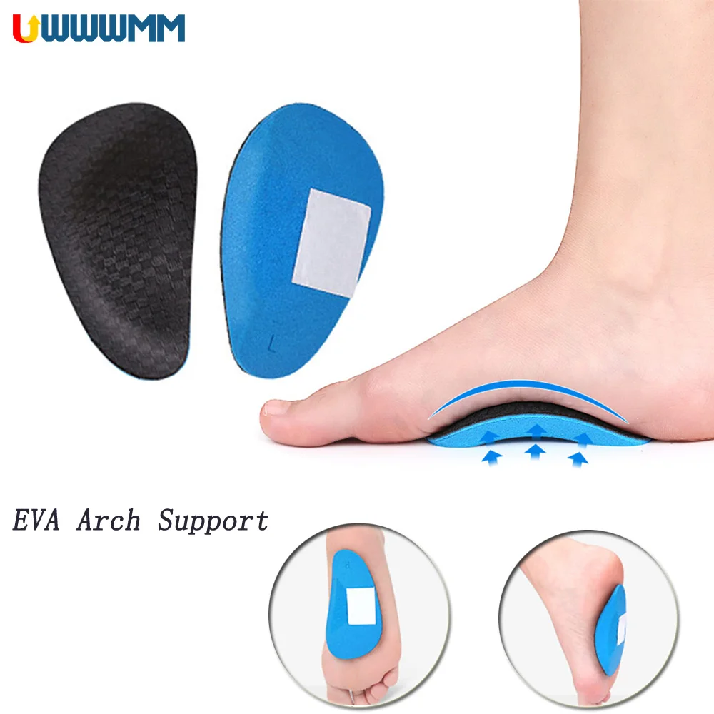 1Pair EVA Arch Supports Plantar Fasciitis Relief Women Men Arch Compression Foot Braces Flat Foot Insole Orthopedic Arch Relief