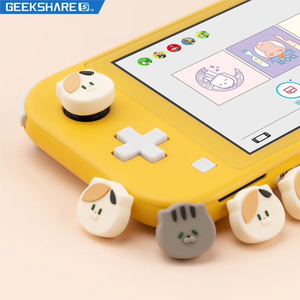 Cat Chick Soft Thumb Stick Grip Cap Joystick Protective Cover For Nintendo Switch NS Lite Joy-con Controller Thumbstick Case