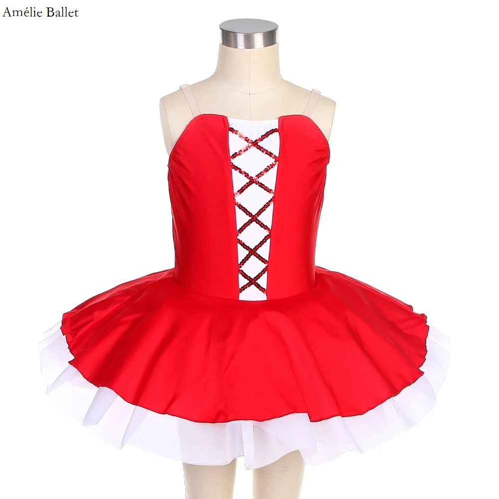 

22050 New Arrival Red Spandex Bodice Ballet Dance Tutu Romantic Ballet Costume for Girls & Women Stage Performance Dance Dress