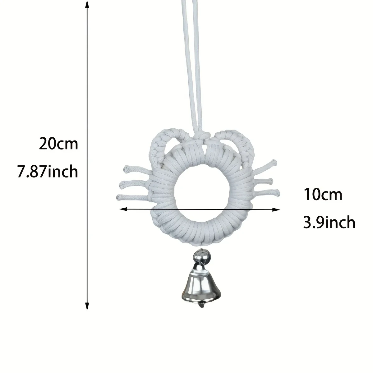 Handcrafted Cat Head Shaped Bell Pendant - Christmas Tree Decoration & Unique Gift, Perfect For Adding Joy