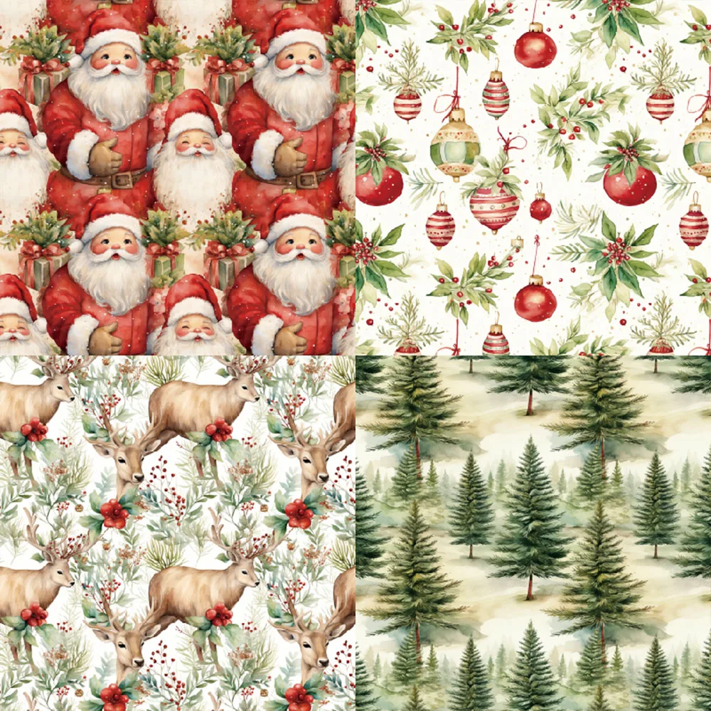 KSCRAFT 24sheets Christmas Paper Pack for DIY Scrapbooking Card Making Album Paper Craft