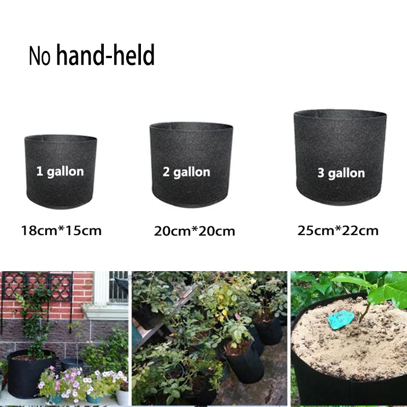 1 2 3 Gallon Plant Grow Bags Garden Tools Fabric Pot Jardim Home Gardening Flowers Plant Growing Grow D1