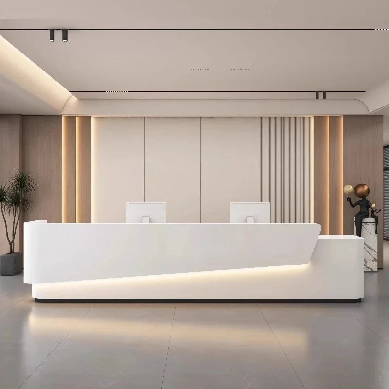 مكتب استقبال الشركة عرض صالون تجميل عالي الجودة مكاتب عملاء فاخرة تصميم حديث للكبار أثاث Escrivaninha #4