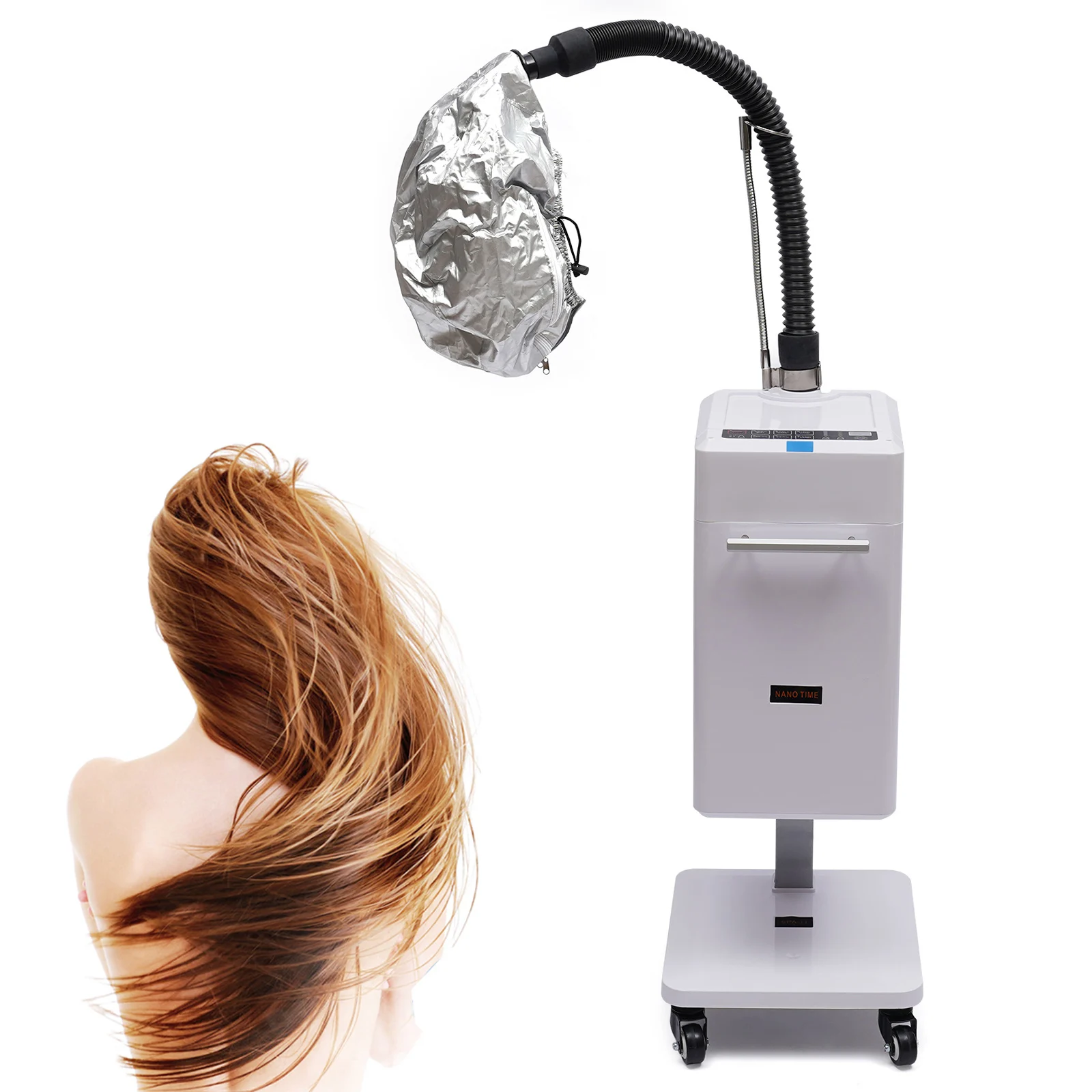 Nano Hair Steamer Anion Hair Color Processor Stand Up Base Salon Spa Equipment