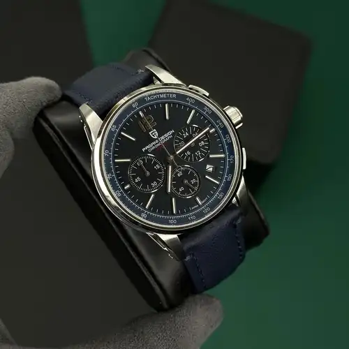 Imagen 2 del producto PAGANI DESIGN 2025 nueva moda de lujo Casual hombres relojes de cuarzo VK63 100M resistente al agua relojes de acero inoxidable con cristal de zafiro