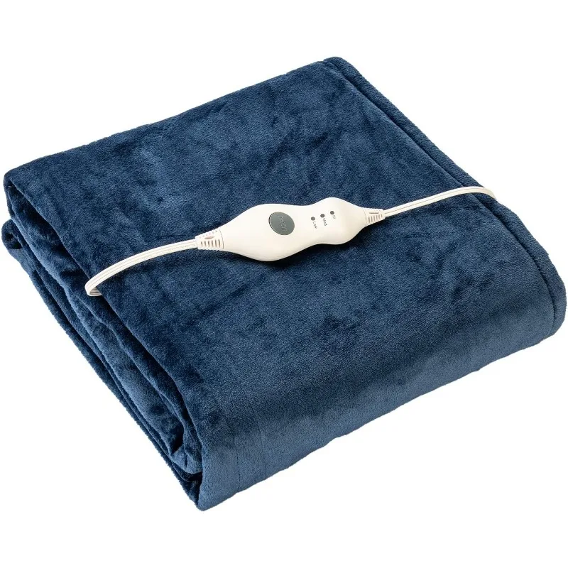 Tefici Electric Heated Blanket Twin,Super Cozy Soft 2-Layer Flannel 62