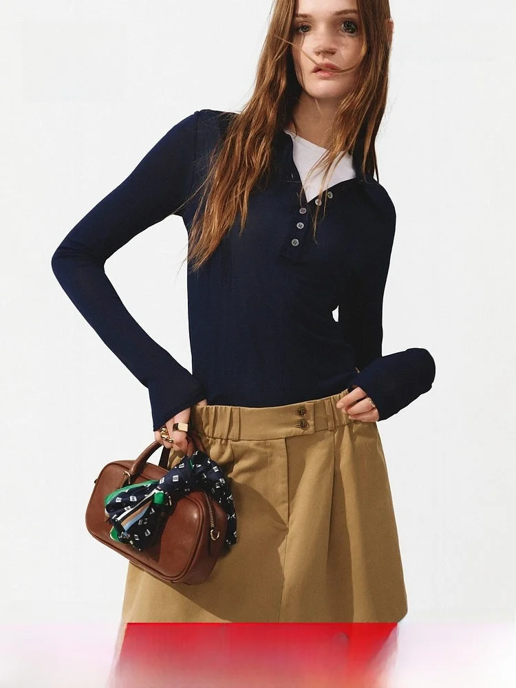 

Summer New Women's Flared Skirt A-Line Midi Skirt Cotton Lenzing Fiber Pleated Skirt H&M Brand 2026 Spring Collection