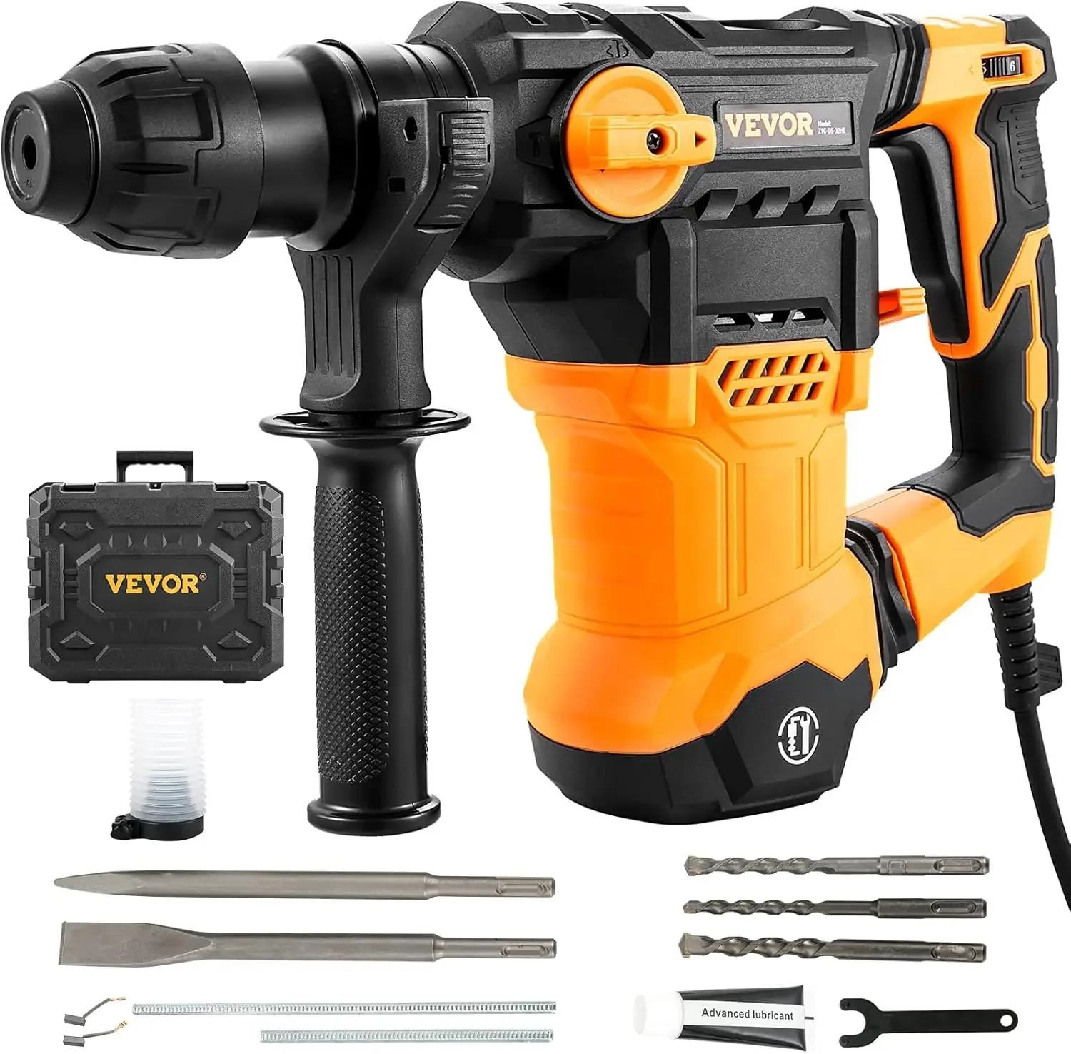 1-1/4 Inch SDS-Plus Rotary Hammer Drill, 13 Amp Corded Drills, Heavy Duty Chipping Hammers w/Vibration Control & Safety Clutch