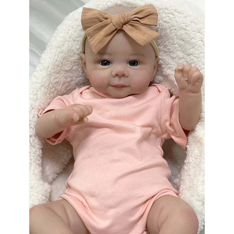 SANDIE 19Inch Baby Girl Juliette Reborn Doll Soft Cuddly Body Lifelike 3D Skin Paint with Genesis Paint Visible Veins Art Doll