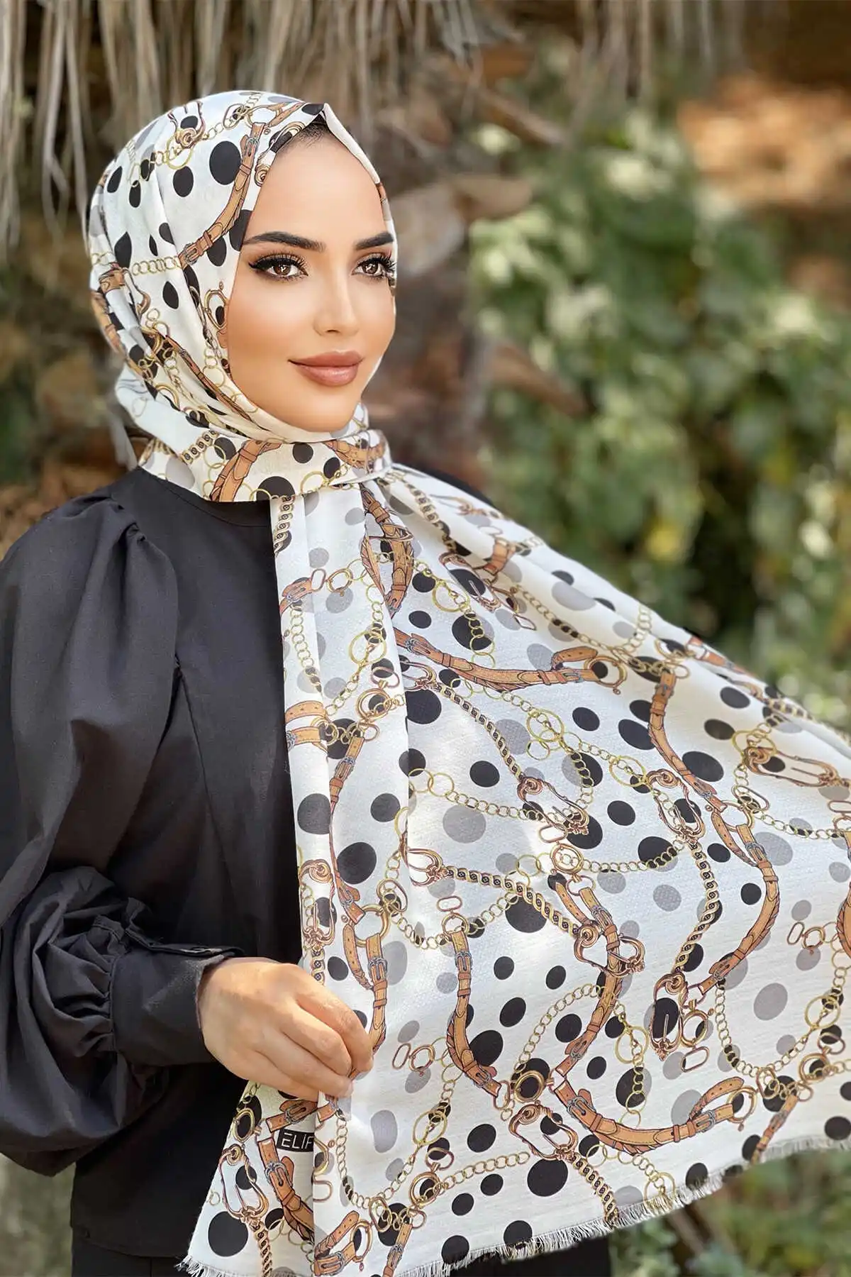 Cotton Pattern Shawl E- -Winter Autumn 2021 Muslim Women Hijab headscarf Islamic Turkey