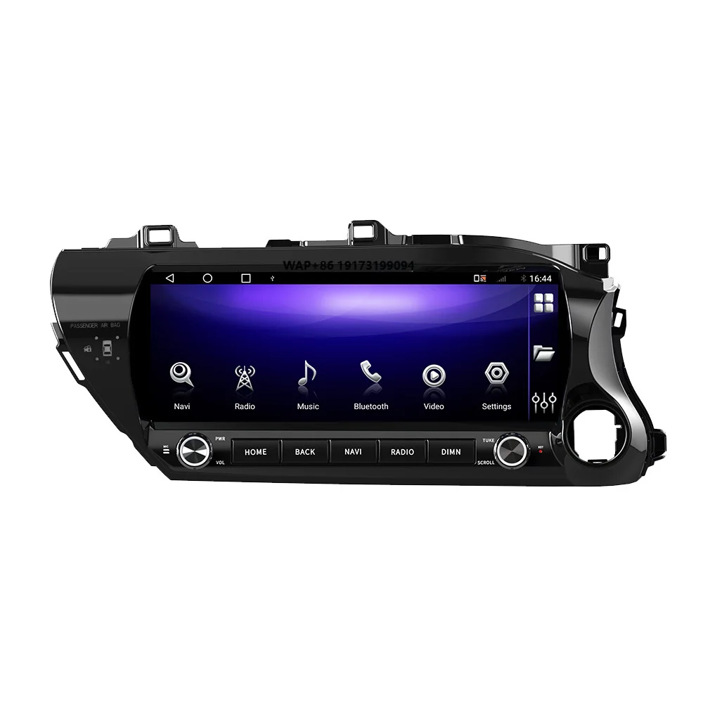 12.3'' Car Radio for Hilux 2015-2023 Car Navigation Touch Screen Wireless Carplay Car Multimedia Player Head Unit
