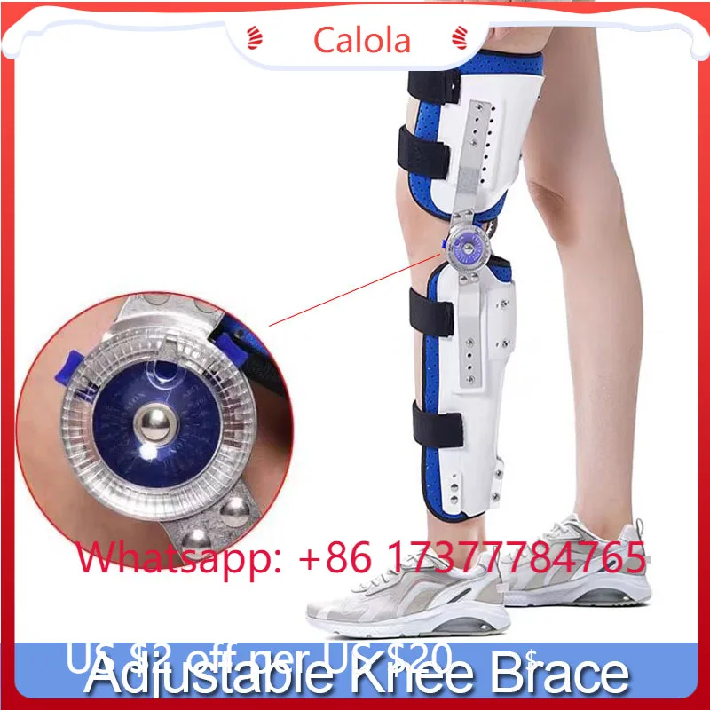 Hinged Post Op Knee Brace Adjustable Medical Support for Meniscus Injury Knee Fracture Ligament Damage