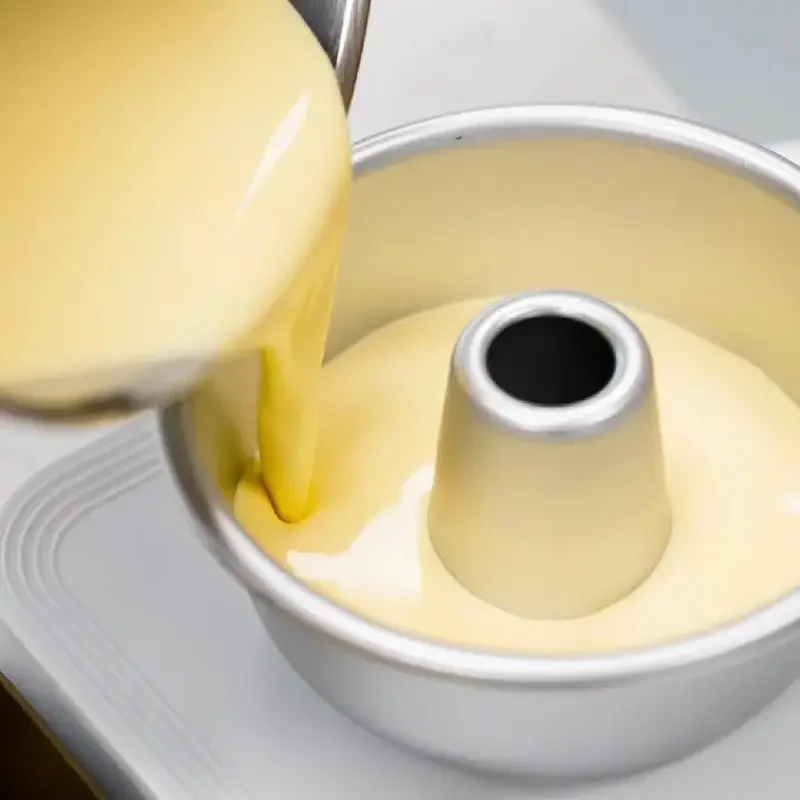 Solid Bottom Donut Mold, Non-Stick Flan Crème Caramel Pudding Baking Pan,Round Ring Cake Mould for Oven, Beginner Kitchen Tools