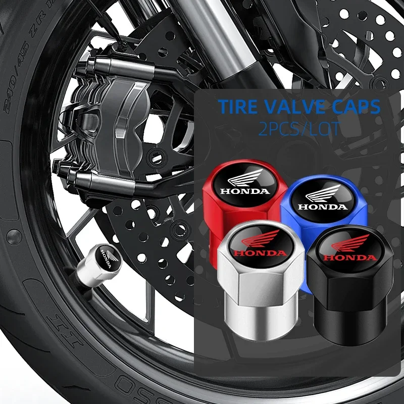 

2pcs Motorcycles Wheel Tire Valve Caps For Honda CBR 125R 954 600 F4i 650F 650R 1100XX 1000F 600RR