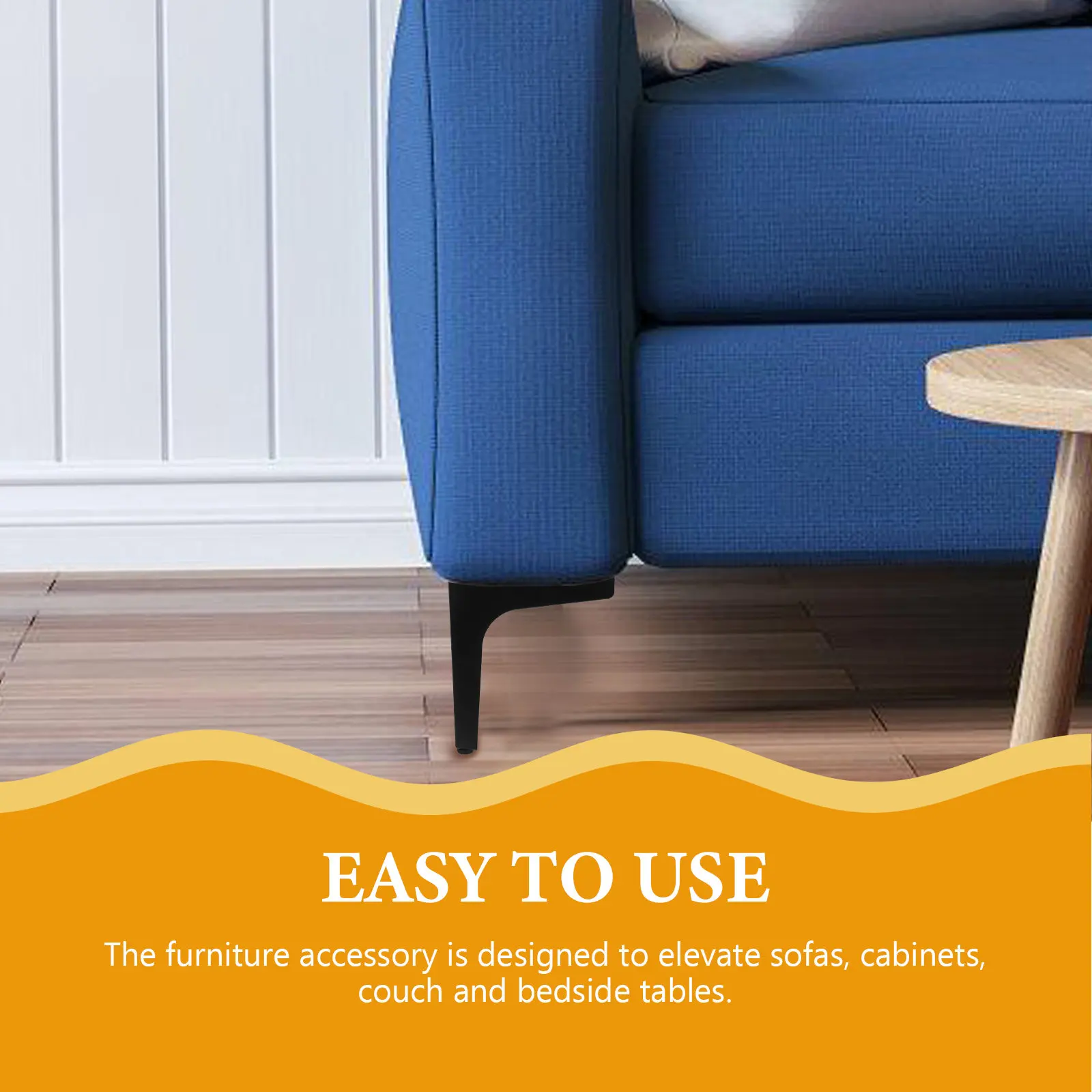 

4Pcs Triangle Metal Furniture Legs Replacement Set for Sofas Bedsides Tables Cabinets Stable Support Elevated Height Modern
