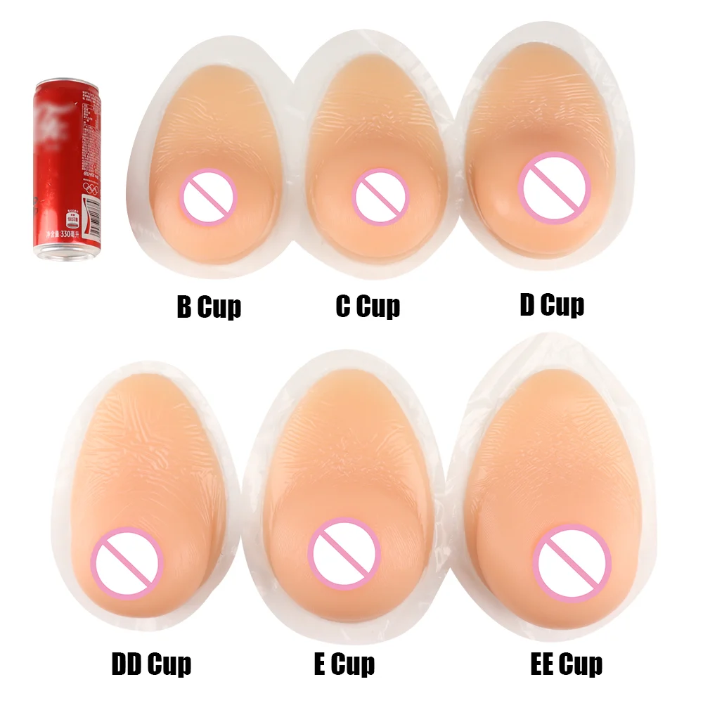 Tgirl Self-adhesive Realistic Big Boobs 2Pcs Silicone Pad Breasts Form  for Mastectomy Bra Insert Accessories Shemale Cosplay