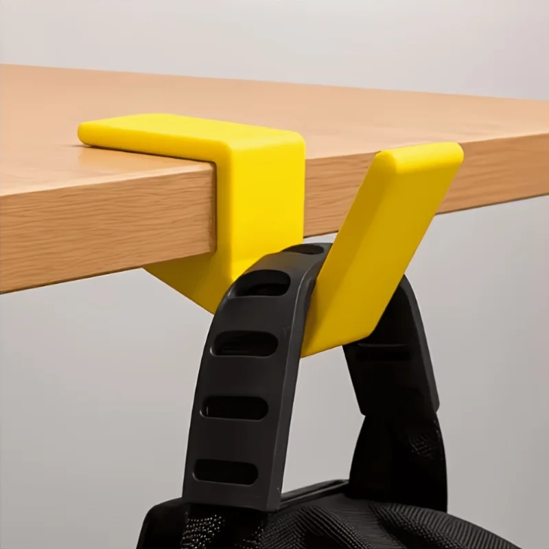 No-Drill Desk Side Hook, Portable Bag Hanging Rack, Ideal For School Bags, Handy Storage Hook For Office & Study Desk