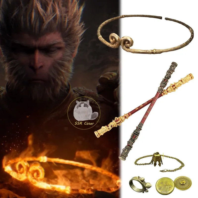 Jeu Black Myth: Wukong Weapon Gold Band, The Monkey King Sauna Band, Sun Wukong Toys, Model Metal Swords, Gifts Toys Collection, 22cm