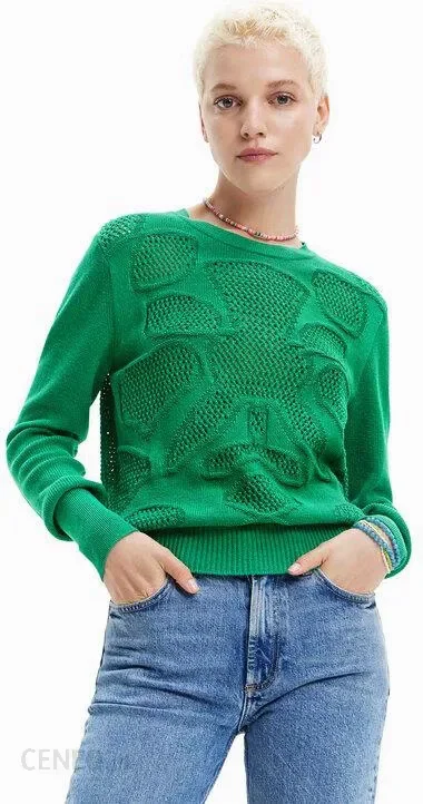 Foreign trade original single Spanish Spring Festival cotton hollowed-out crew-neck knitted sweater