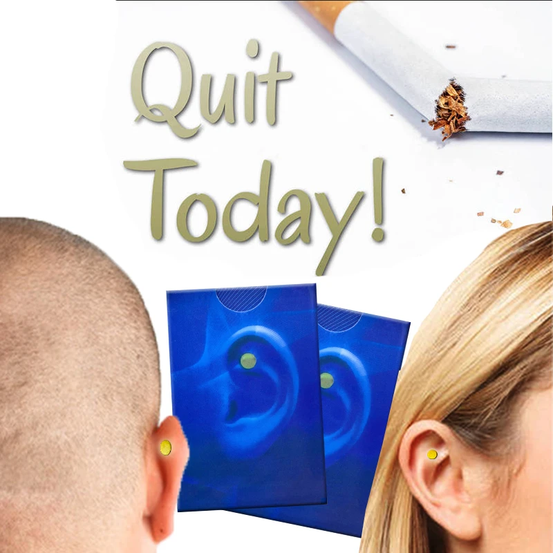 2pcs=1pair Quit Smoking Magnet Suppress Smoking Desire Smoking Cessation Magnet Smoke Control Patch Ear Acupoint Therapy H070