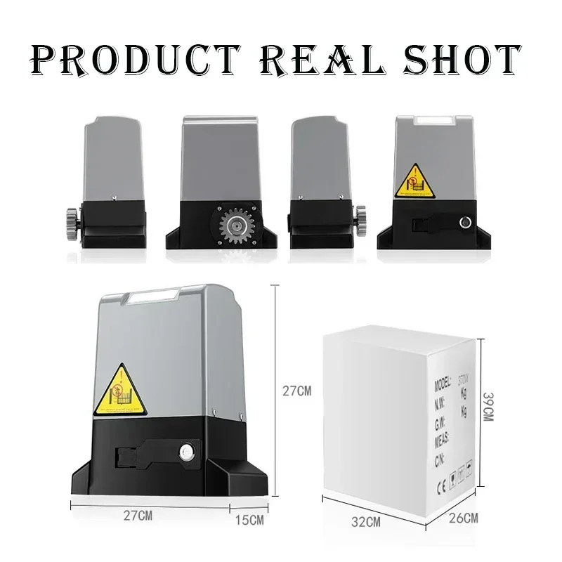 High Power Smart WiFi tuya 220V 1200W for 1600kg Sliding gate opener Magnetic Limit Switch Sliding door motor