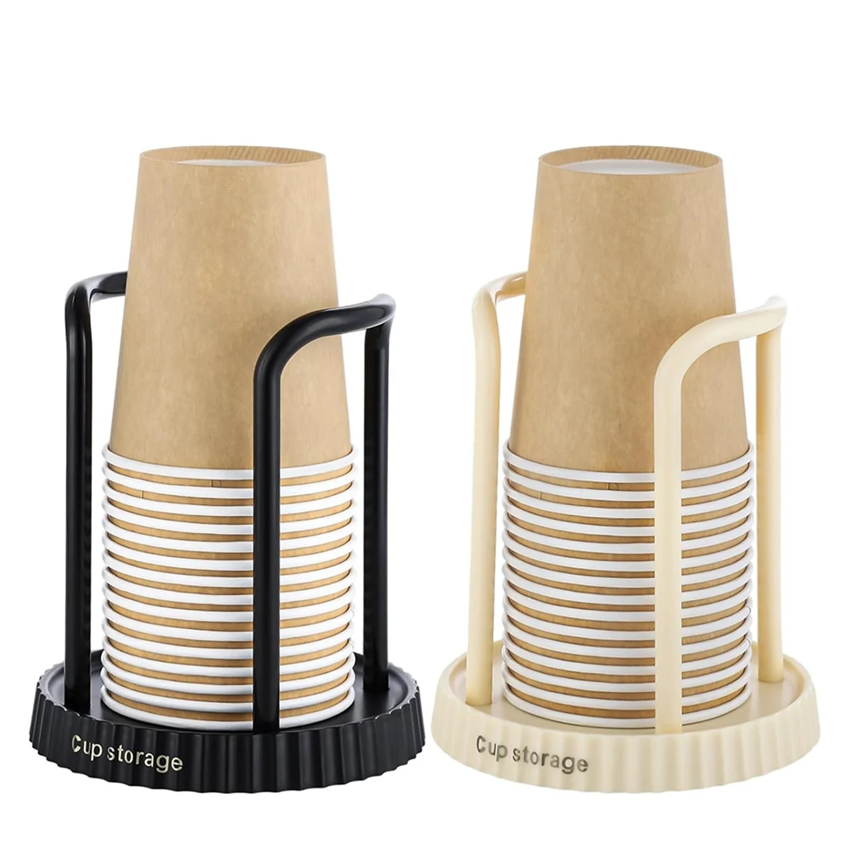 2 Pcs Paper Cup Dispensers, Disposable Paper Cup Storages, Bathroom Cup Dispensers, Countertop Coffee Cup Organizers