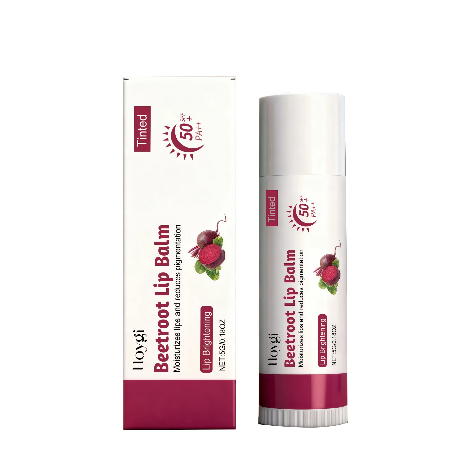 بلسم الشفاه الطبيعي Beetroot للعناية بالشفاه الملونة، ترطيب وعلاج الشفاه الداكنة، حماية من الشمس SPF 50 PA+++، تفتيح الشفاه.