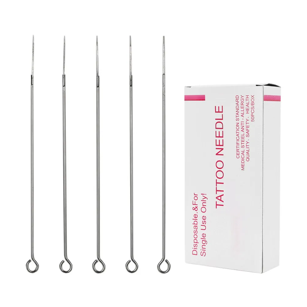 

50Pcs Tattoo Needles Series Mixed Disposable Needles Professional Stainless Steel Liner Supplies for Machine