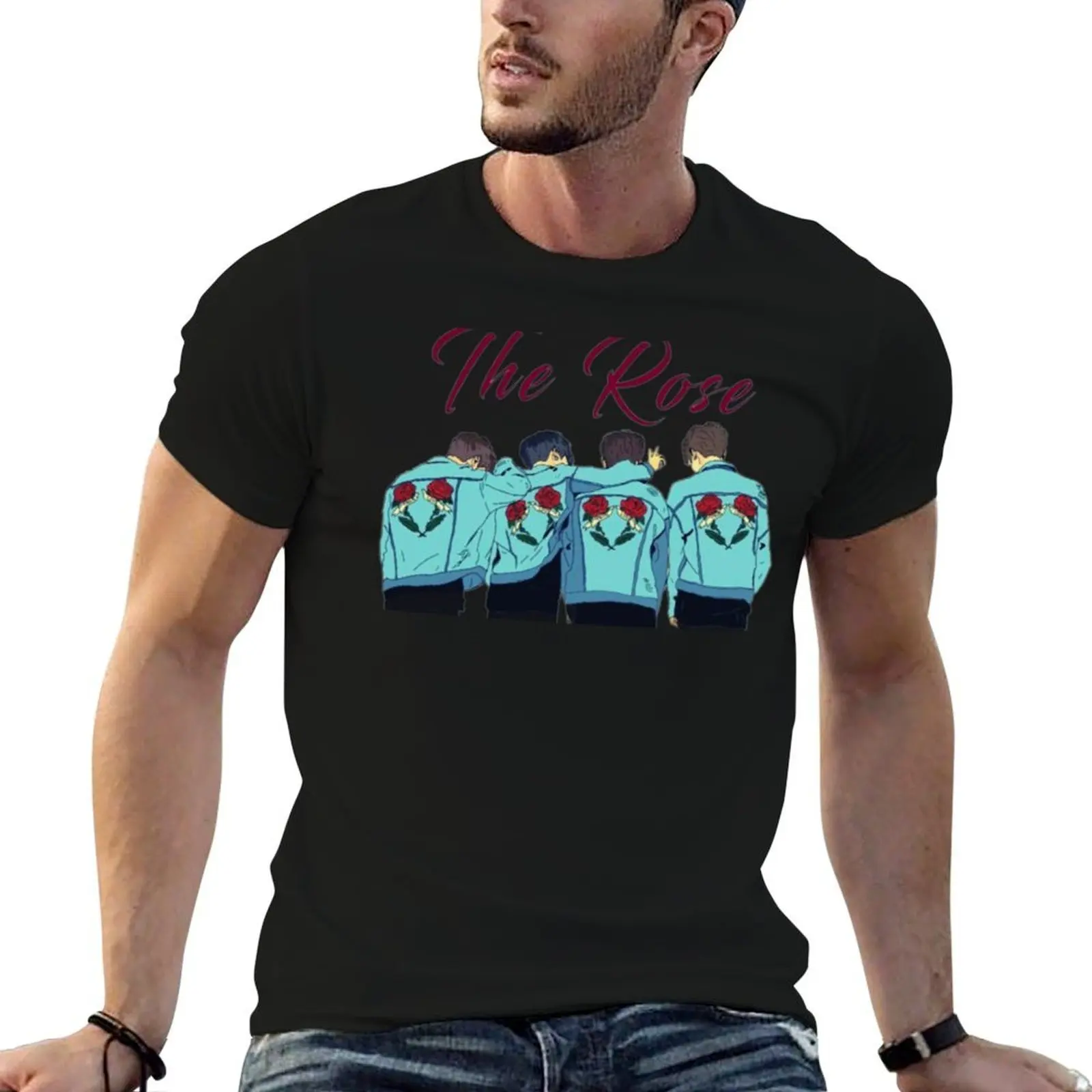 قمصان The Active تي شيرت وردي 100% قطن kpop تي شيرت رجالي قطن #1