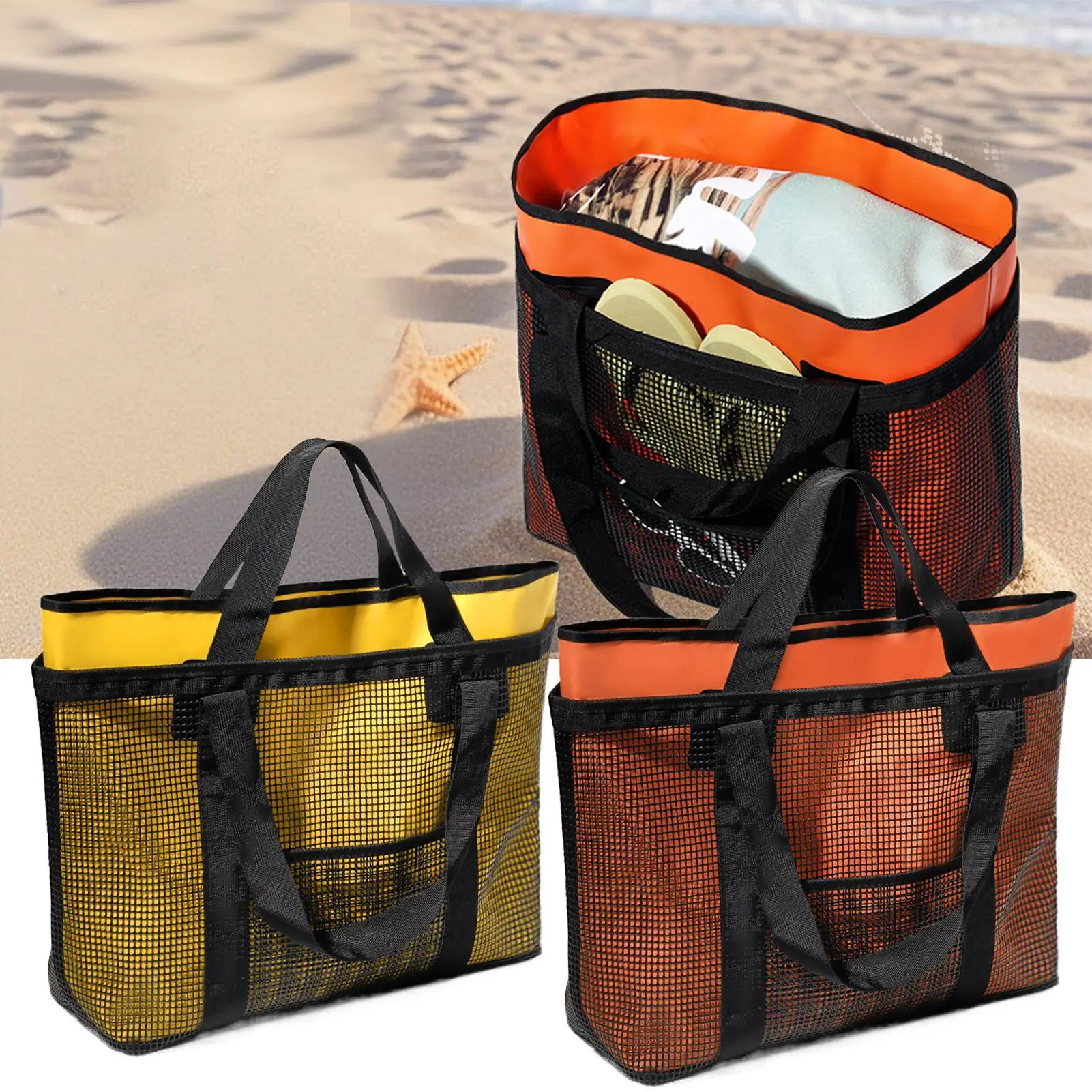 

Beach Bag Pool Pouch Beach Bag Tote Sandproof Lightweight Women Handbags Travel Accessories for Vacation Outdoor Camping Picnic