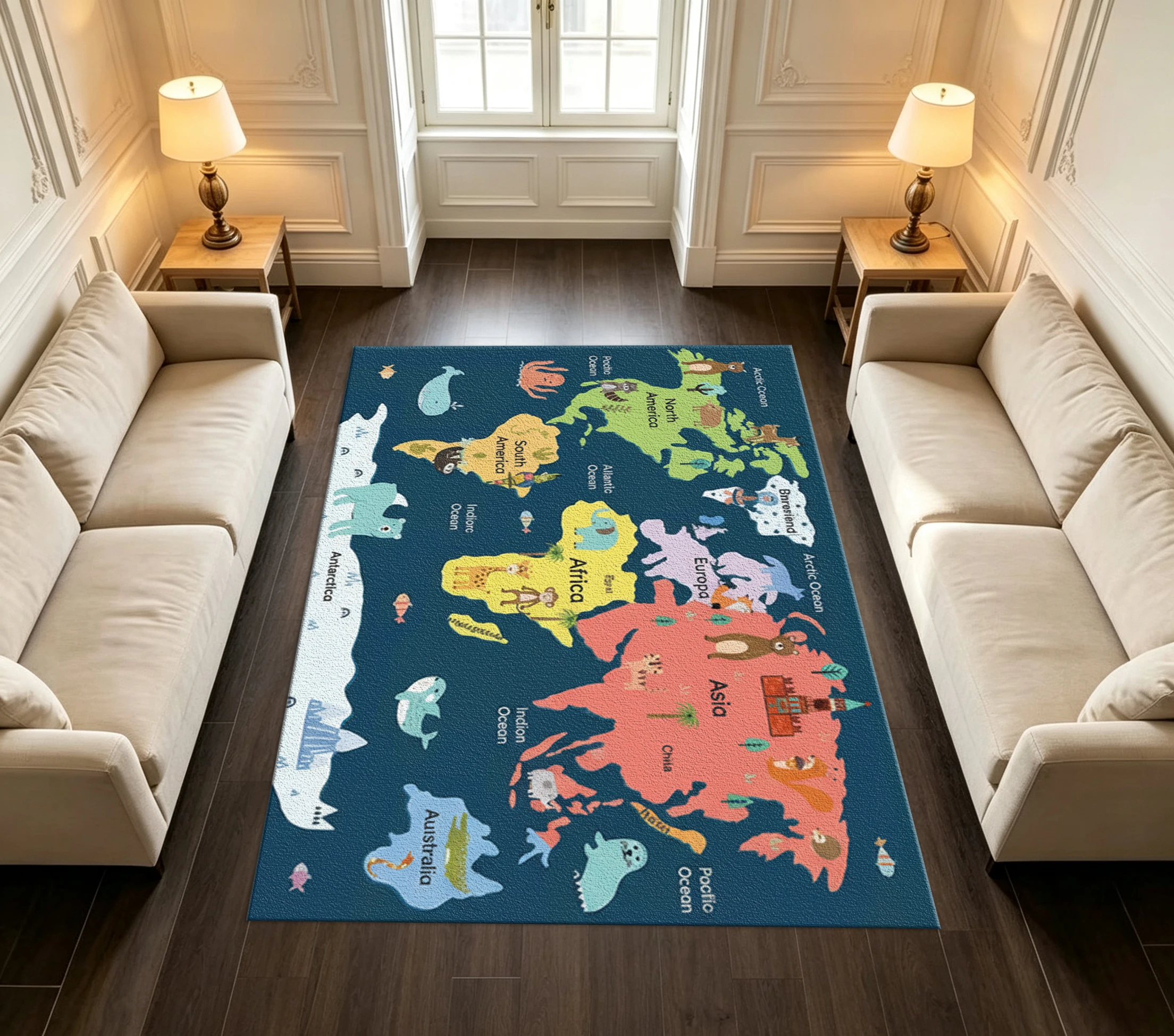 Ice Hockey Rink Sports Field Kids Room Canvas Wall Decor