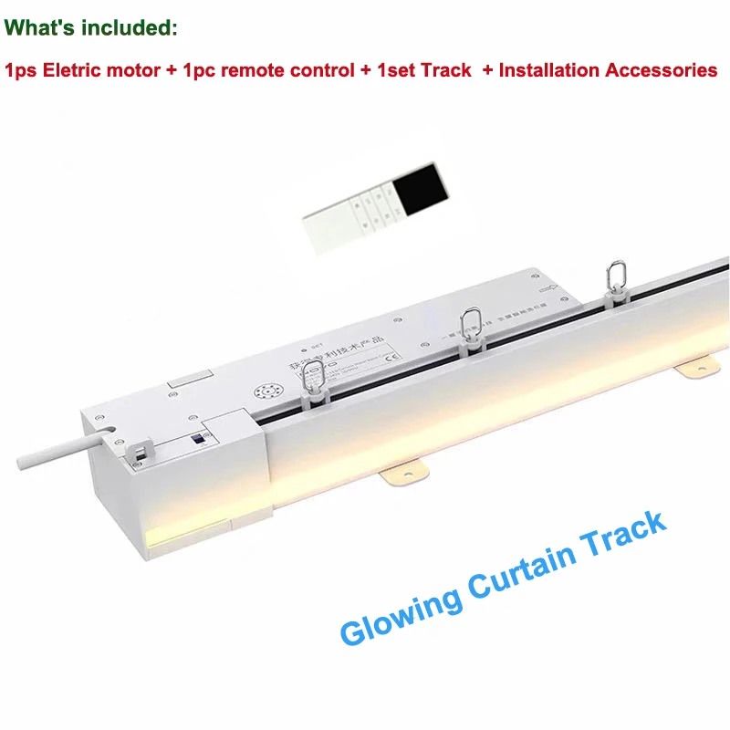 N31 Electric Curtain Track Full Set with Tuya WiFi Support And Curtain Cornice Rail And Accessori Fashion Atmosphere Lights