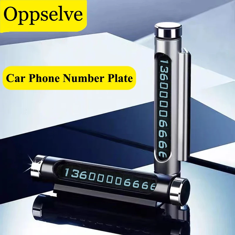 Rotatable Car Park Stop Sign Card Plate Support Hidden Moving Mobile Phone Number Plate Holder Auto Temporary Parking Card Stand