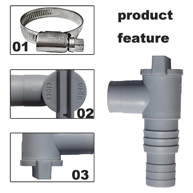 PVC On/Off Plunger Adapter for 32mm Hose Connection Pool Accessories Dropshipping