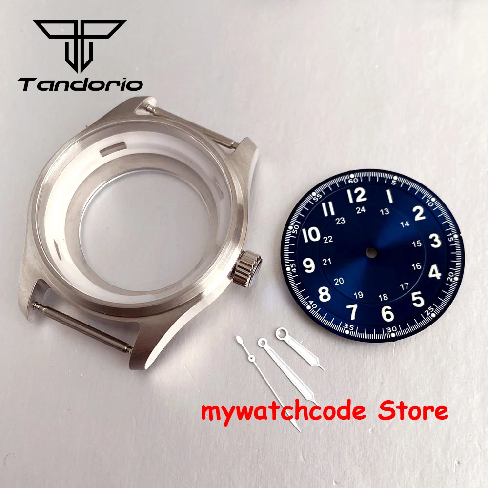 Pilot Style Watch Case Sapphire Glass 20ATM 39mm Diver Dial Needles Set fit NH35 NH36 Miyota 8215 ETA2824 PT5000 Movt Watch Part - view 3