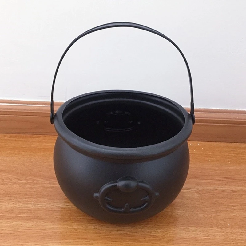 Festives Ornament Black Witch Candy Container Witch Cauldron Decoration for Halloween Celebration and Birthday Dropshipping