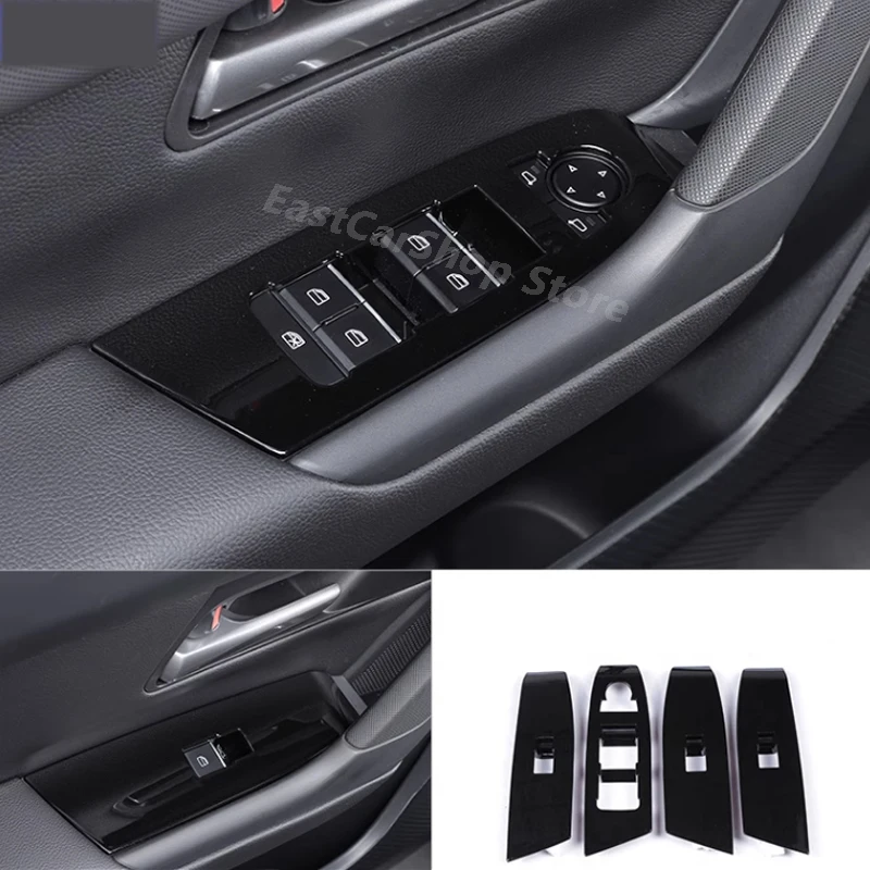 

For Mazda CX50 CX-50 2023 2024 Car ABS Door Window Glass Panel Armrest Lift Switch Button Trim Frame Car Accessories