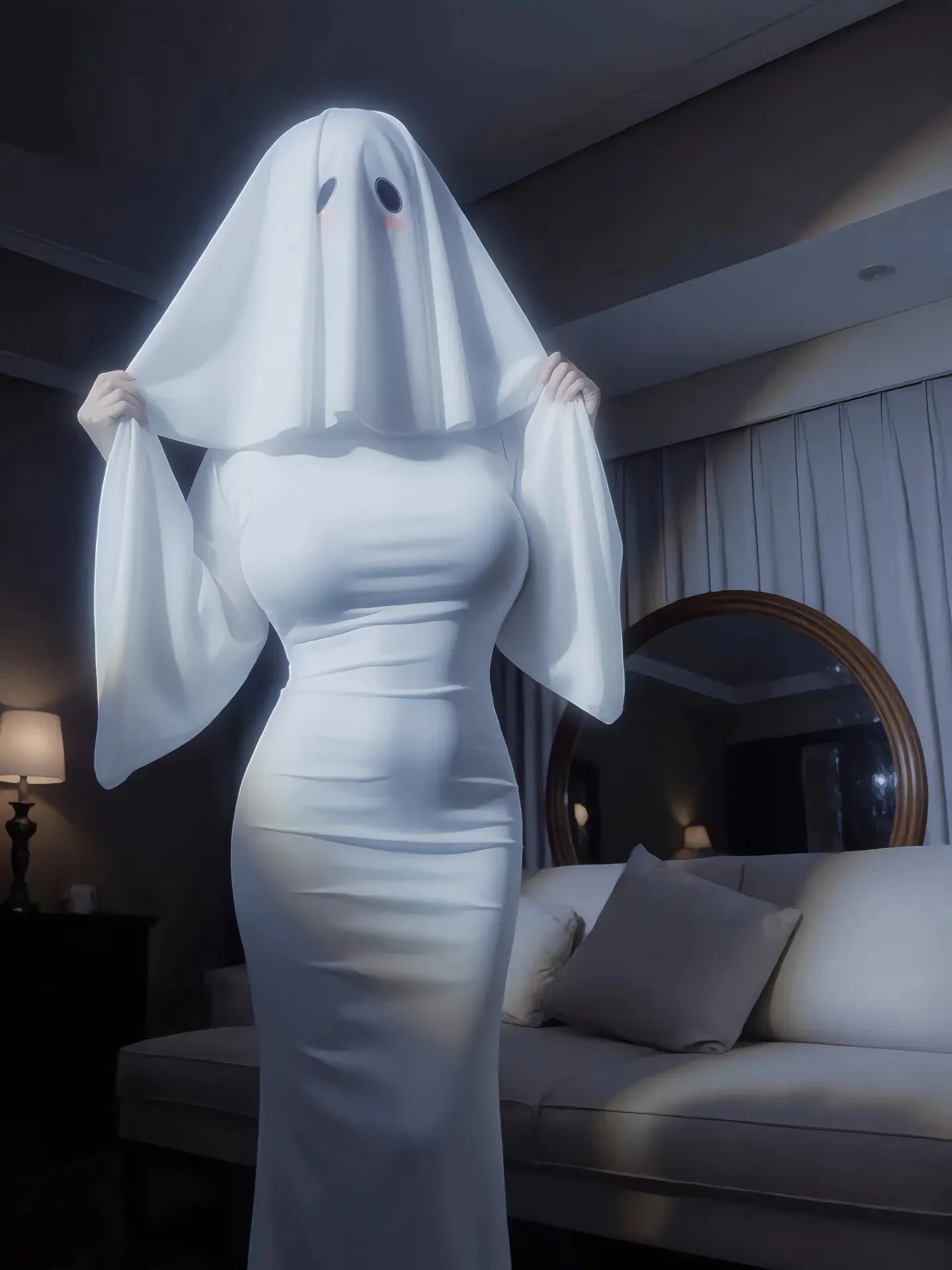 

Sexy Tail Fi Skirt Dr loween Costume Cherry Lady Transforming Slim Fit Polyester Long Sve Bell Sve Dr