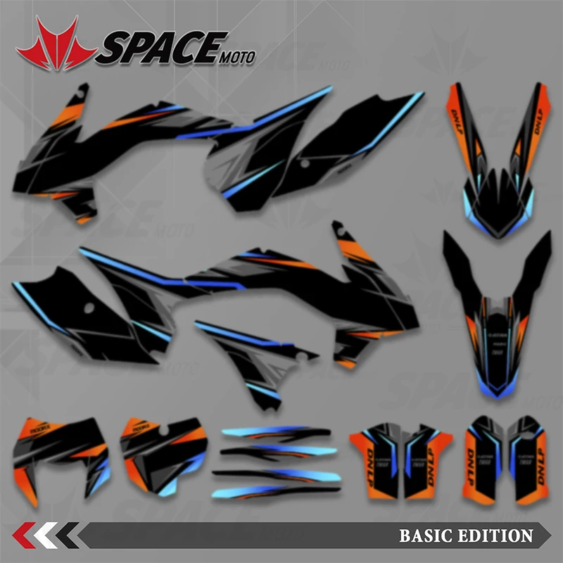 SPACE Motorcycle Graphics Background Decals Stickers Kits For KTM EXC EXC-F 125 250 300 350 450 2014-2016 SX SXF 2013 2014 2015