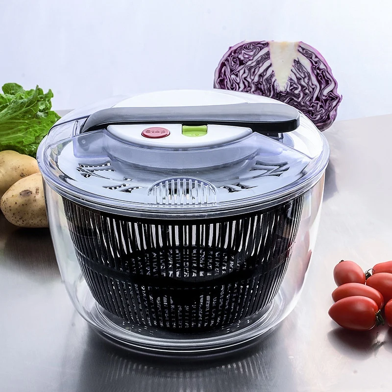 Vegetable Dehydrator, Salad Slinger, Quick And Convenient Multi-Purpose Drain Basket, Pasta And French Fries Turntable