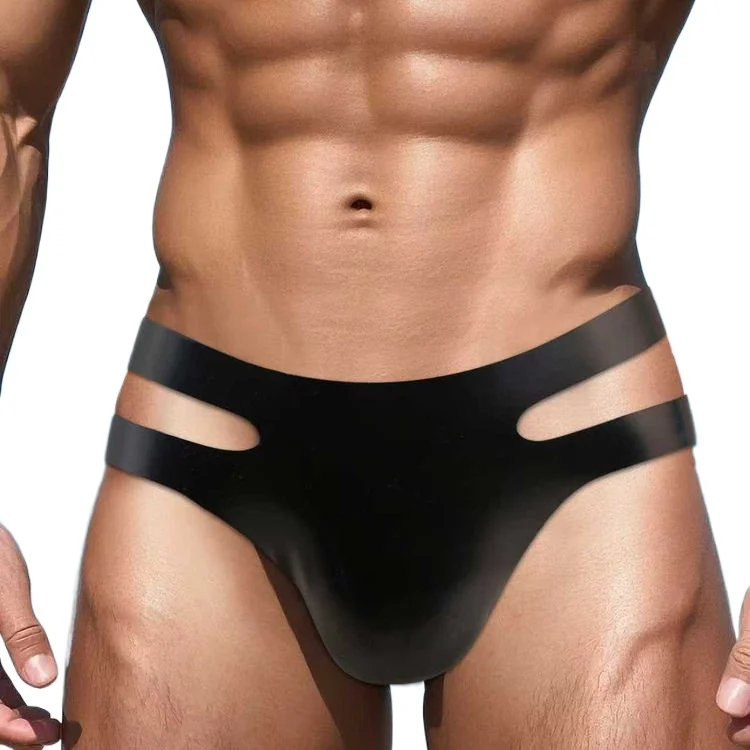 New Latex Underwear Rubber High Elastic Export Version Concave-convex Three-dimensional Seamless Splicing Tight Gel Coat