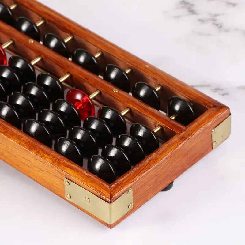 17 Digits Wooden Soroban Standard Abacus Chinese Calculator Counting Math Learni