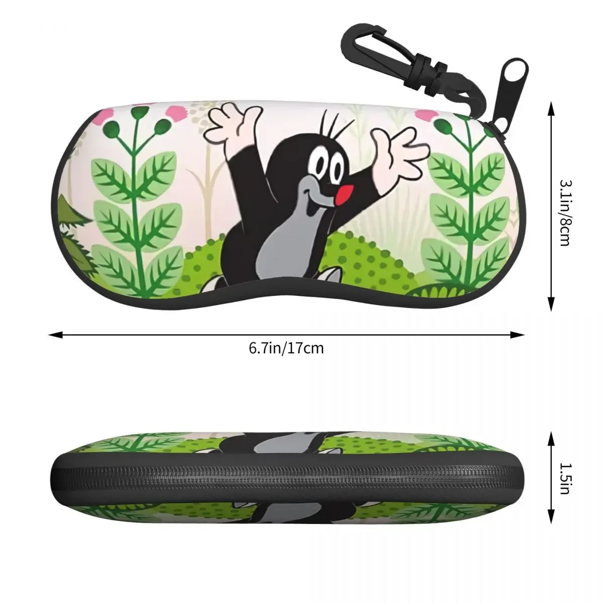 Mole Cartoon Shell Glasses Case Unisex Cool Little Soft Eyeglasses Case Sunglasses Protector Box One Size