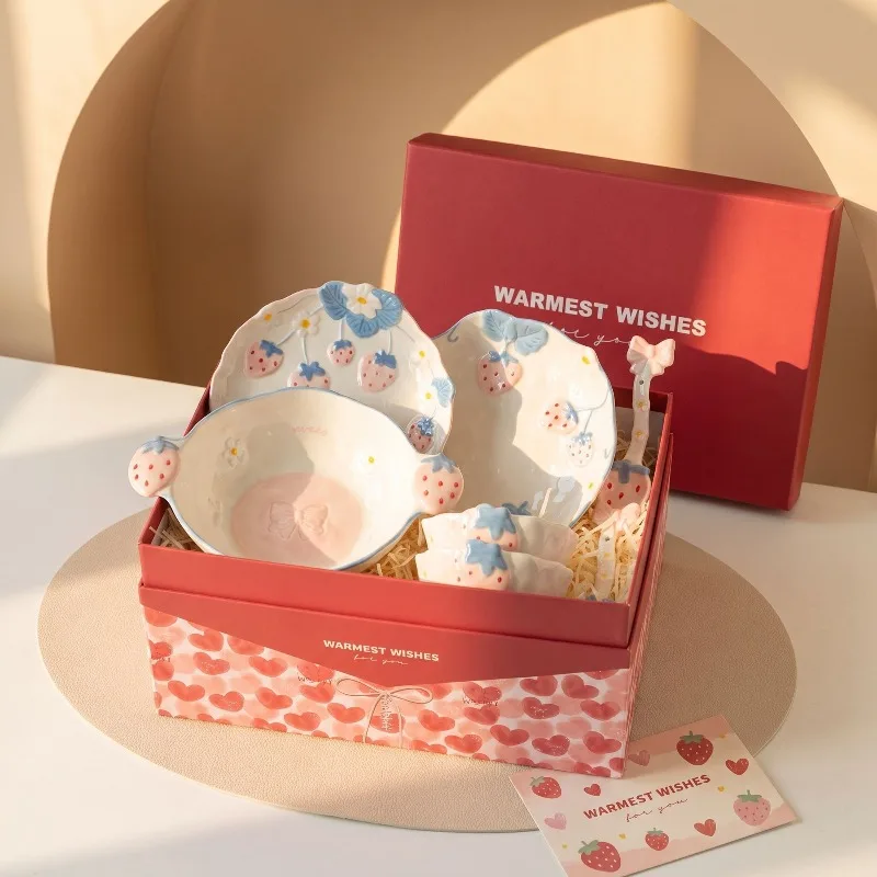 High-value ceramic tableware for two, gift box is particularly beautiful, advanced set, wedding gift for couples
