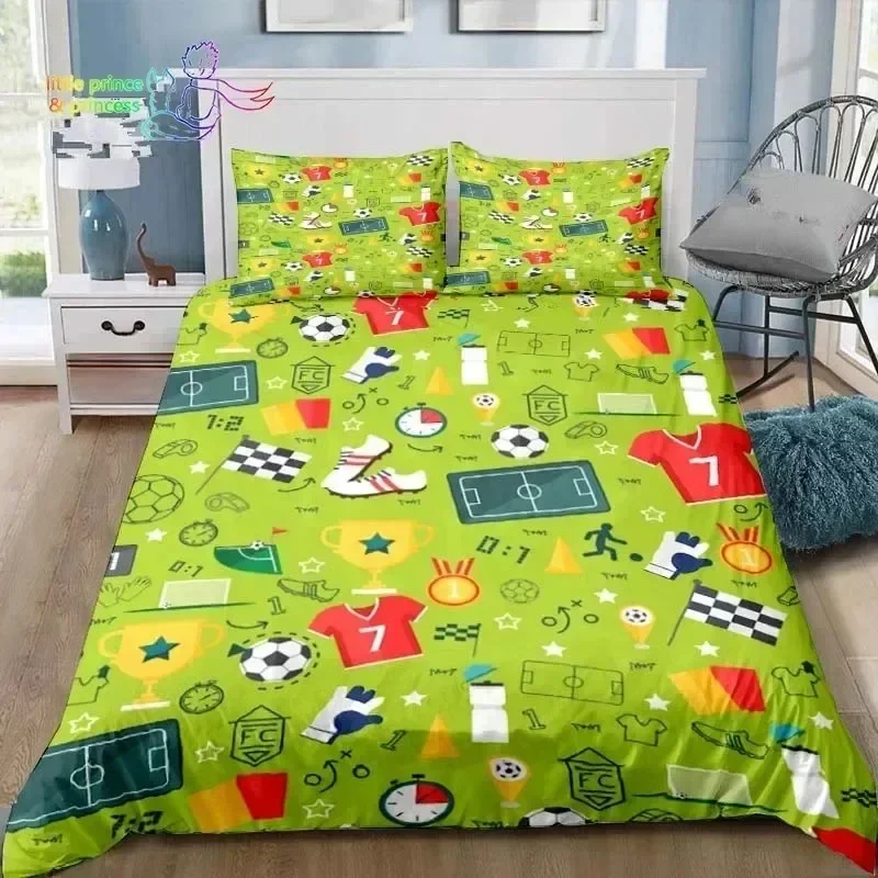 

Soccer Football Bedding Set Single Twin Double Queen King Cal King Size Bed Linen Set