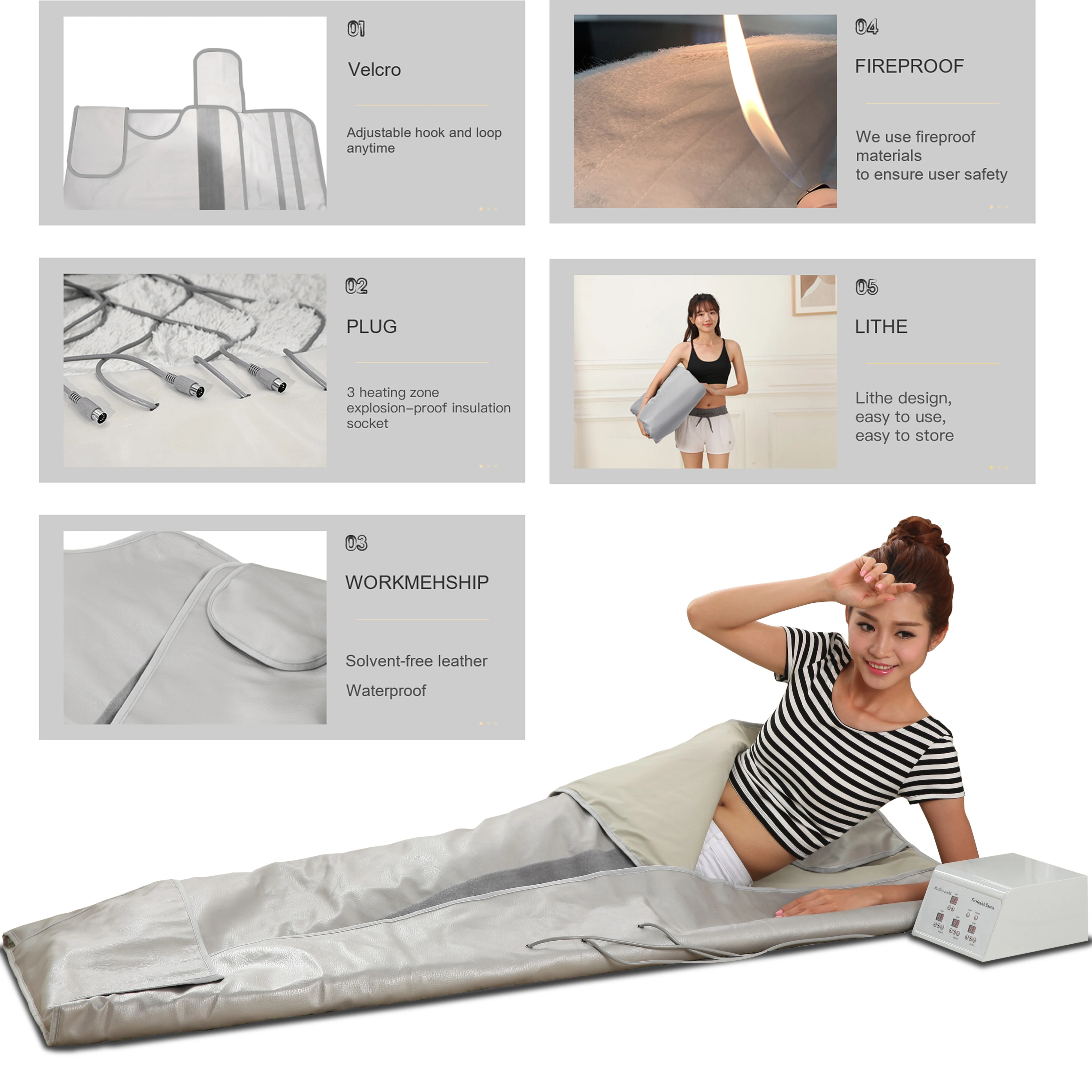 Infrared Sauna Blanket Portable - Massage Product Portable 600W Far Infrared