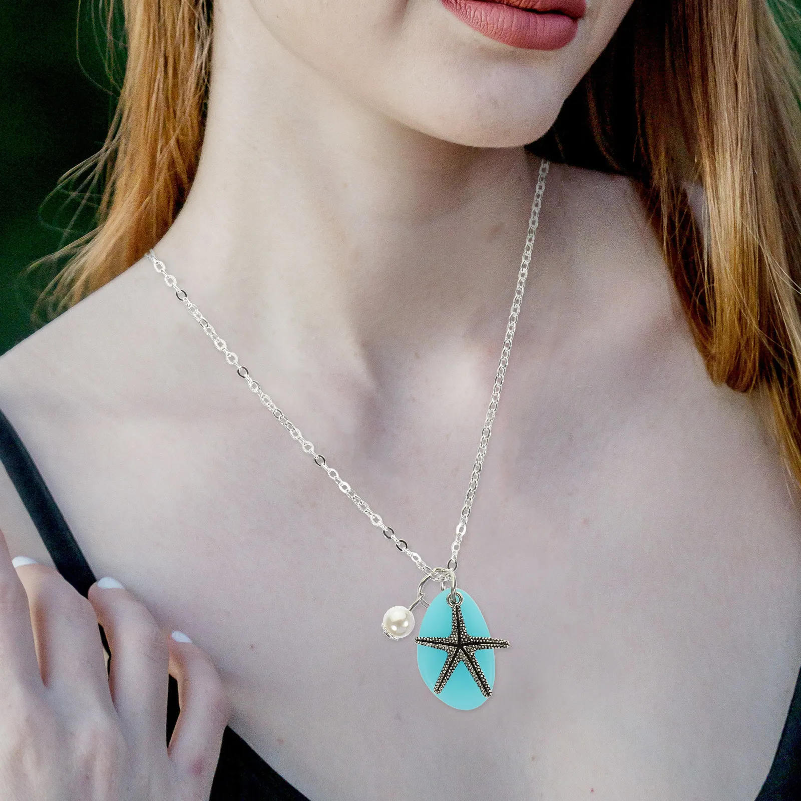 

Marine Pendant Beach Charm Women Girls Jewelry Alloy Sea Theme Pendant Necklace Lightweight Safe Materials Delicate