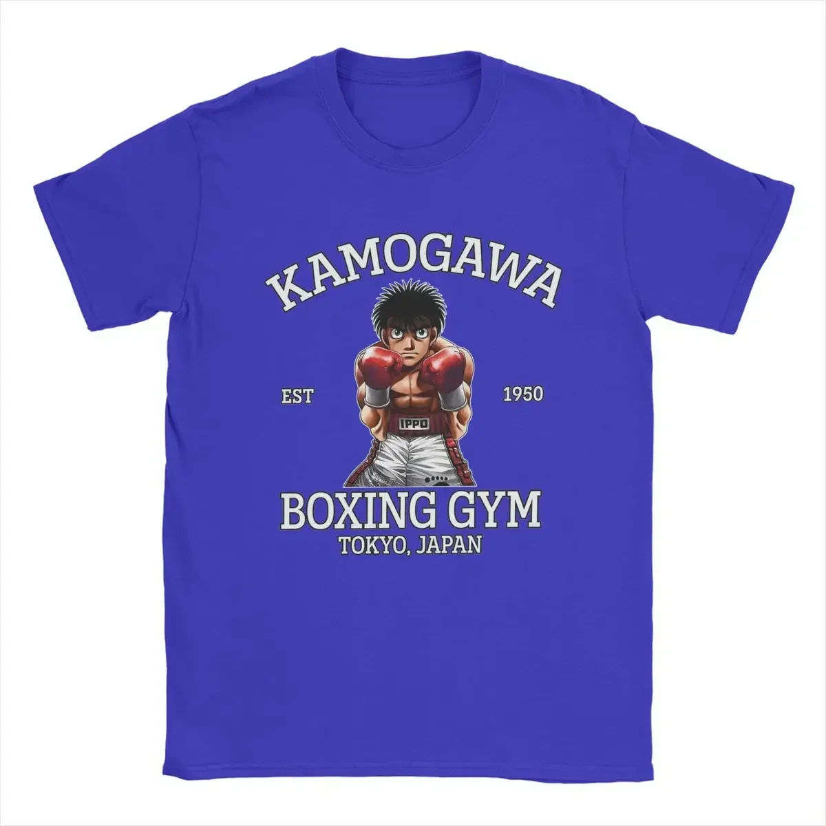 ekip boyun giyim yeni varış Erkekler T-Shirt Kamogawa boks spor Hajime hiçbir Ippo Hipster pamuk Tees kısa kollu Anime T Shirt